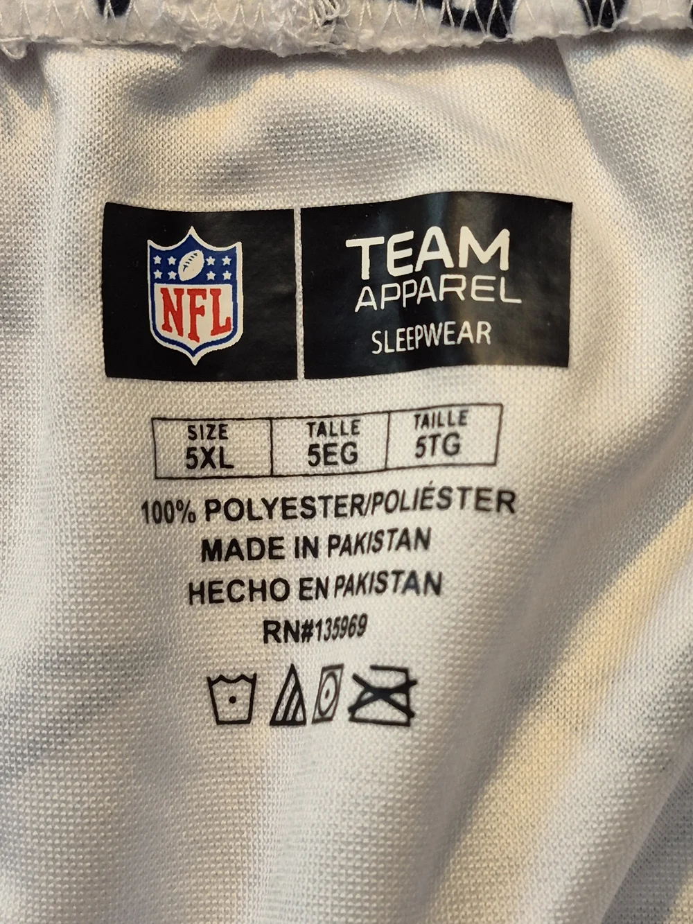 Team Apparel Cowboys Lounge Pants in Cream with Black Stars